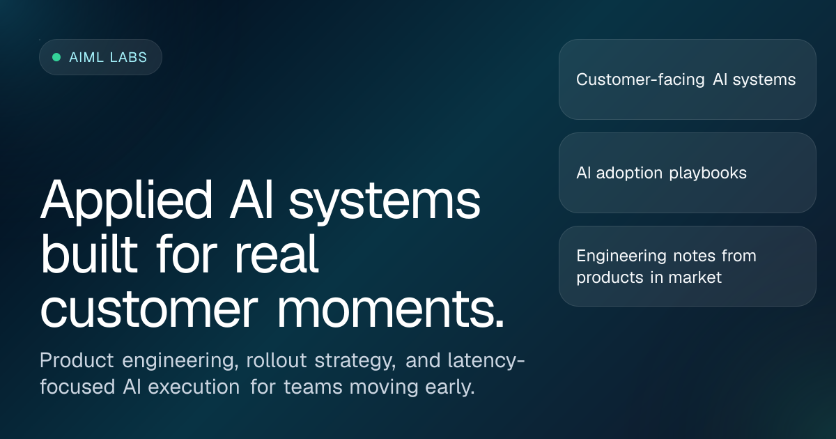 AIML Labs | Connected AI Products for Every Customer Channel